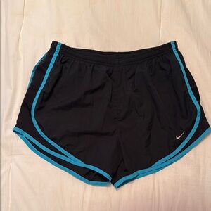 Nike Black Shorts with Aqua Accents